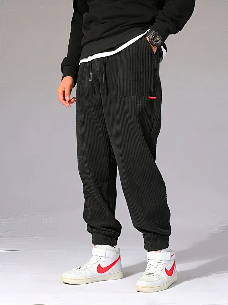 Pantalones Jogger Hombre Pana Baggy - Fleece Térmicos Otoño Invierno Harem