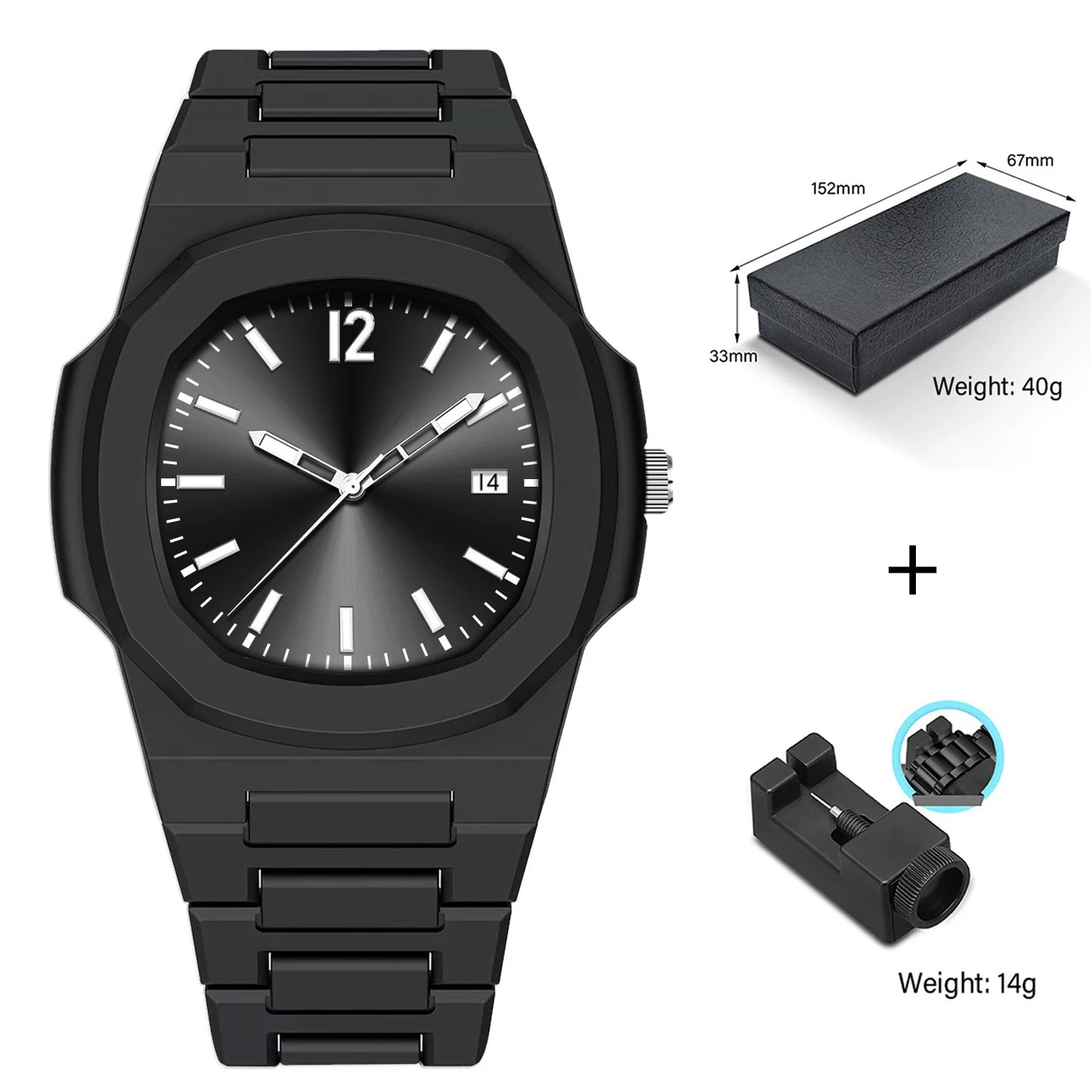 Reloj VA VA VOOM Military 40mm - Cuarzo Silicona Negro Calendario Deportivo