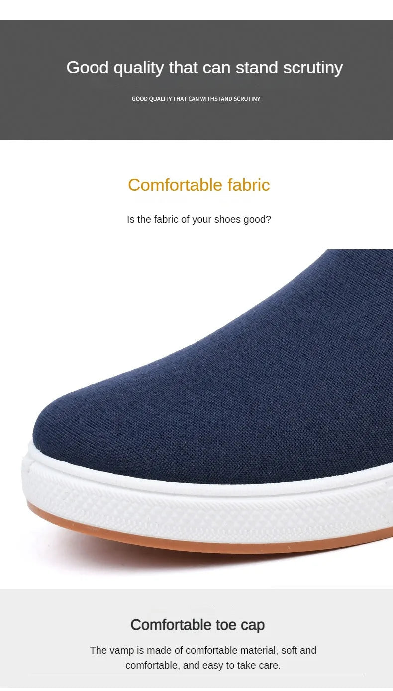 Sneakers Canvas Hombre Slip-On - Zapatillas Casual Vulcanizadas Ligeras Sin Cordones