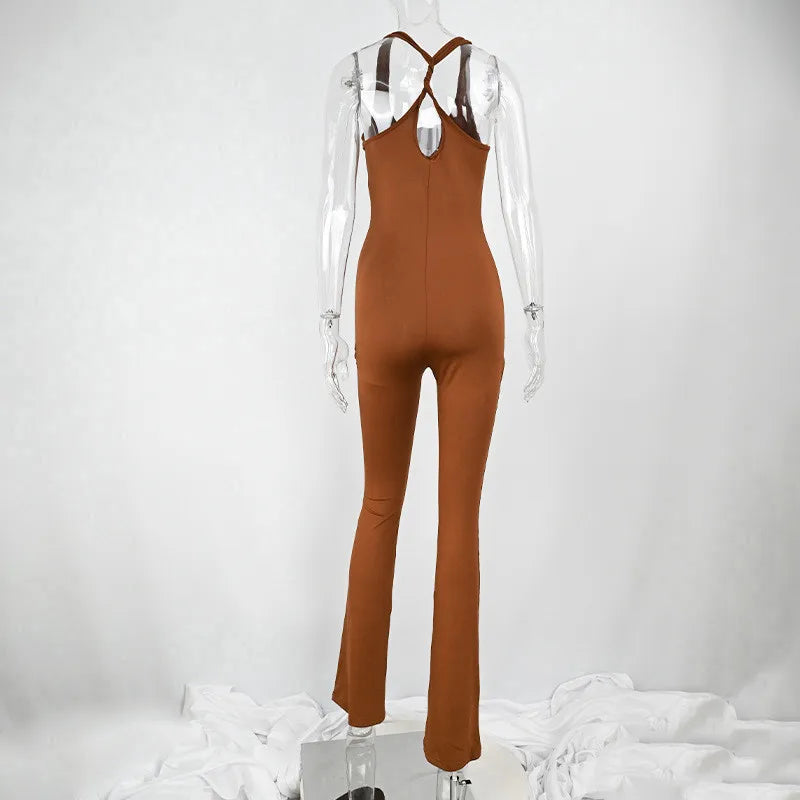 Mono Mujer Verano Sin Mangas Bodycon - Romper Sexy Espalda Descubierta