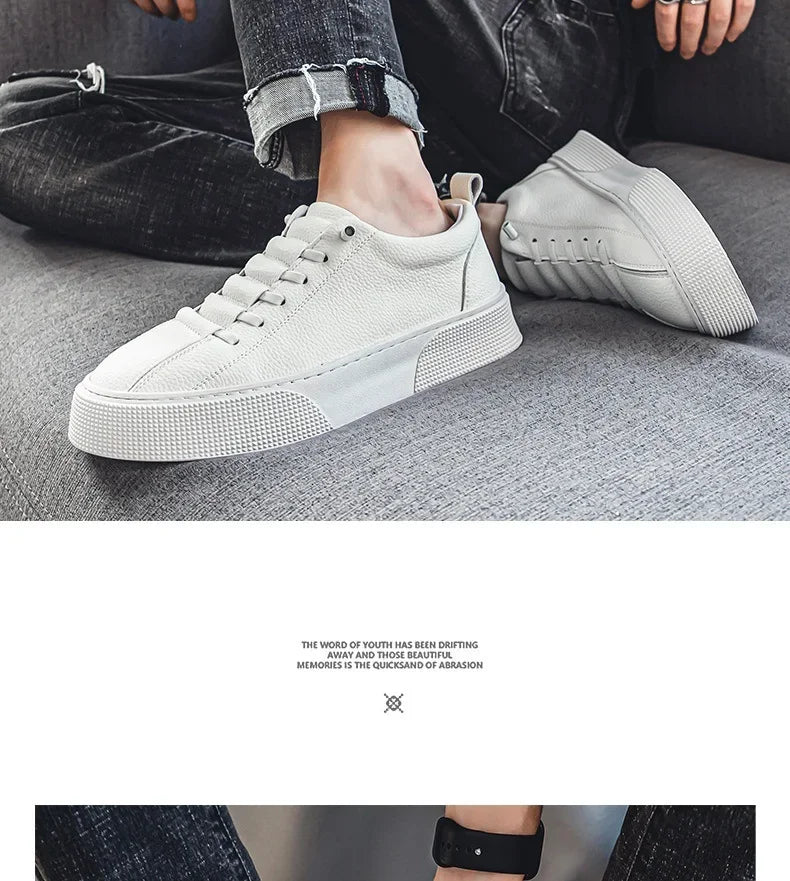 Sneakers Blancos Hombre 2024 Primavera - Zapatillas Casual Running Deportivas Planas