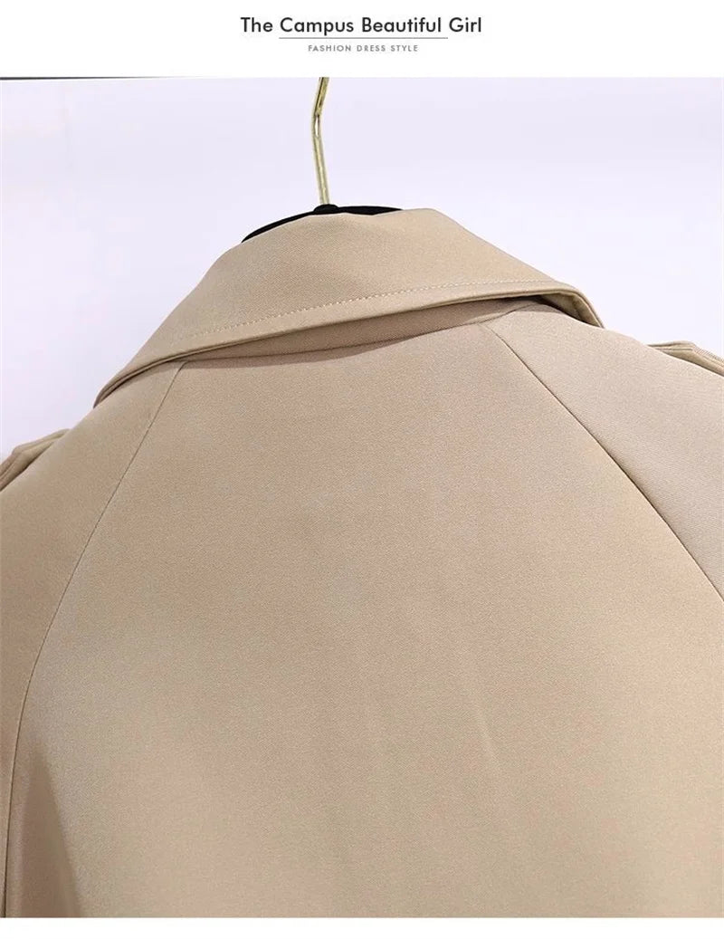 Trench Mujer Doble Botonadura - Gabardina Cinturón Primavera