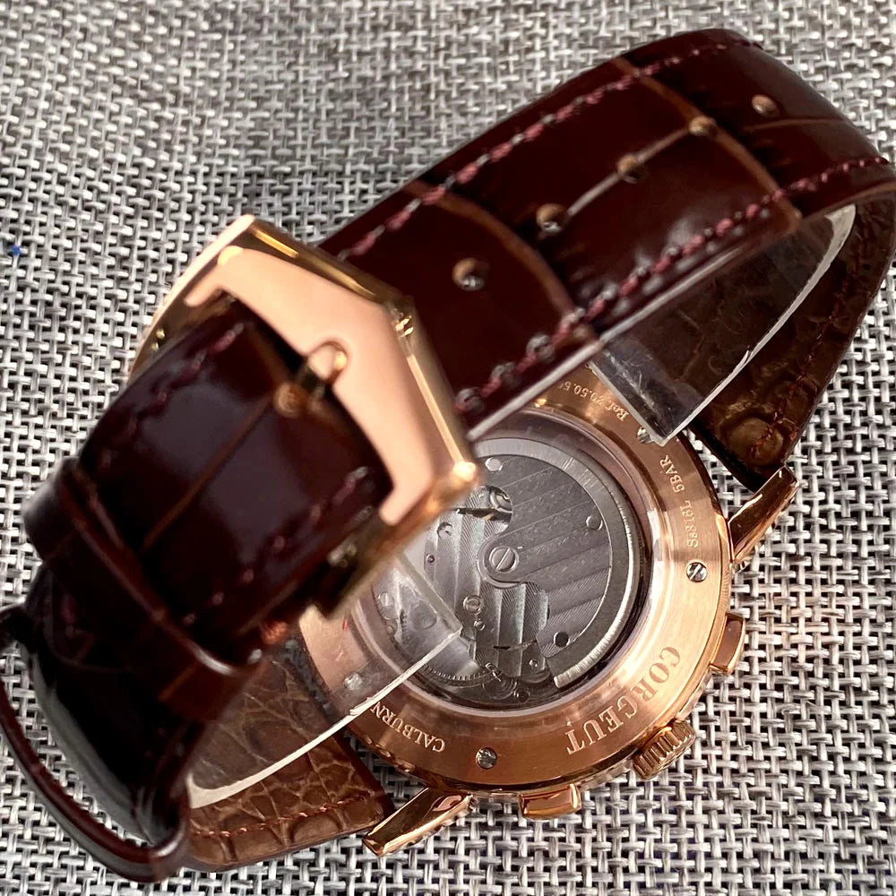 Reloj Mecánico Automático 316L Multifunción 42mm - Fecha Día Mes Año Indicador Día/Noche