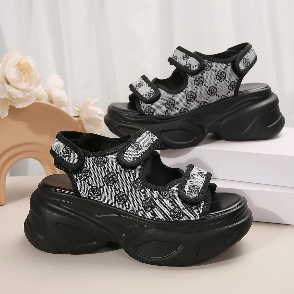 Sandalias Cuña Gruesas Mujer Verano 2024 - Zapatos Playa Plataforma Ligeras