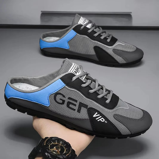 Chanclas Hombre Baotou 2025 - Verano Transpirables Casual Vulcanizadas Planas Sneakers Half Slip On