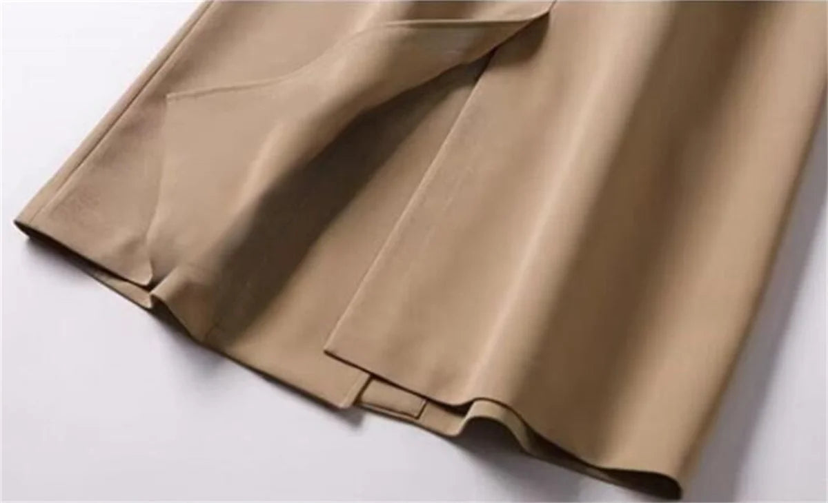 Trench Mujer Estilo Coreano - Gabardina Cinturón Primavera Otoño