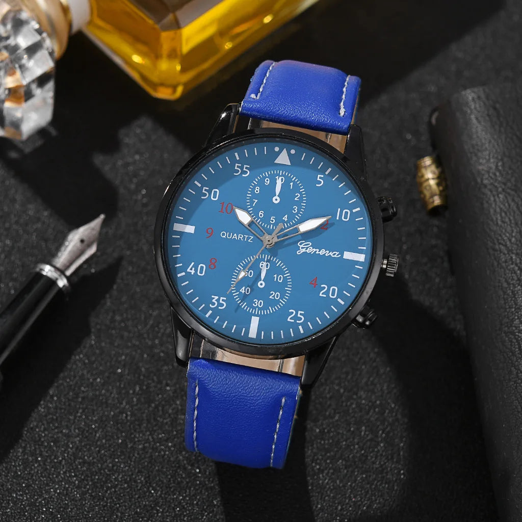 Reloj Hombre Cuero Marrón Luxury - Cuarzo Business Fashion Regalo Elegante