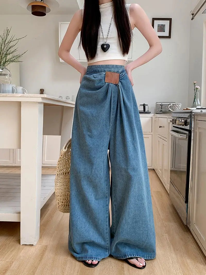 Jeans Mujer Pierna Ancha Americanos - Pantalón Holgado 2025