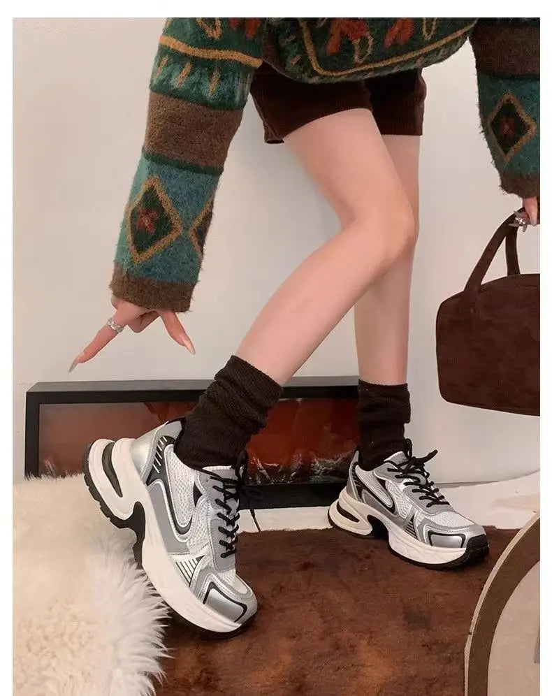 Sneakers Fashion Mujer 2025 - Zapatillas Running Luxury Plataforma Transpirables