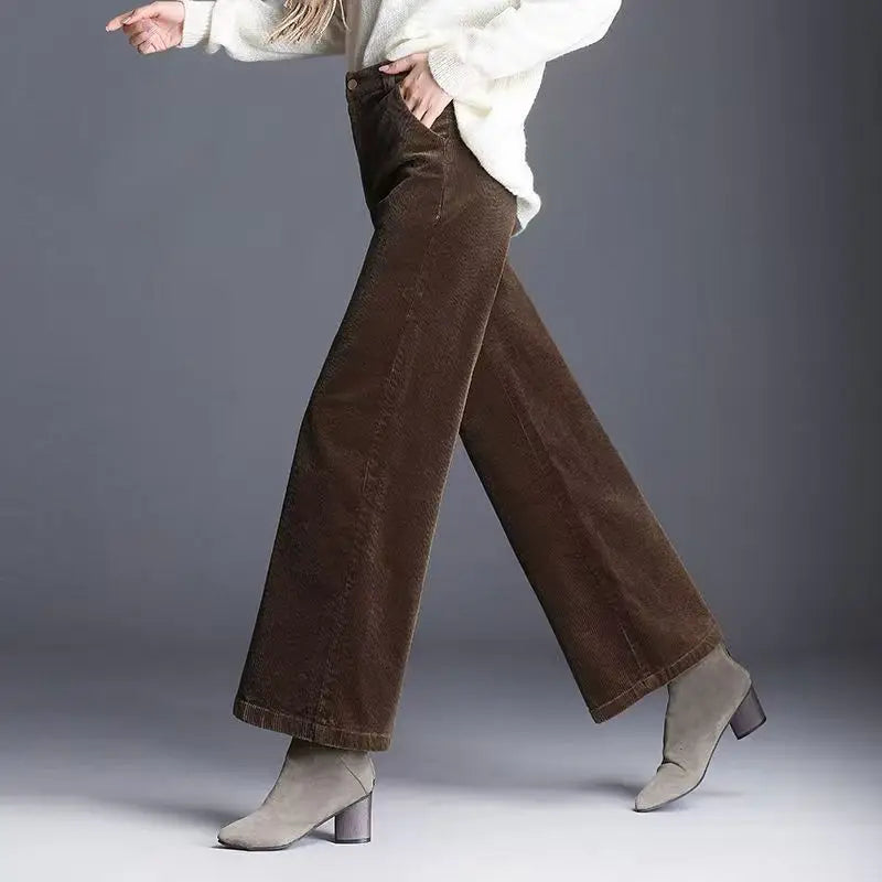 Pantalón Pana Pierna Ancha Mujer - Pantalón Palazzo Otoño 2019