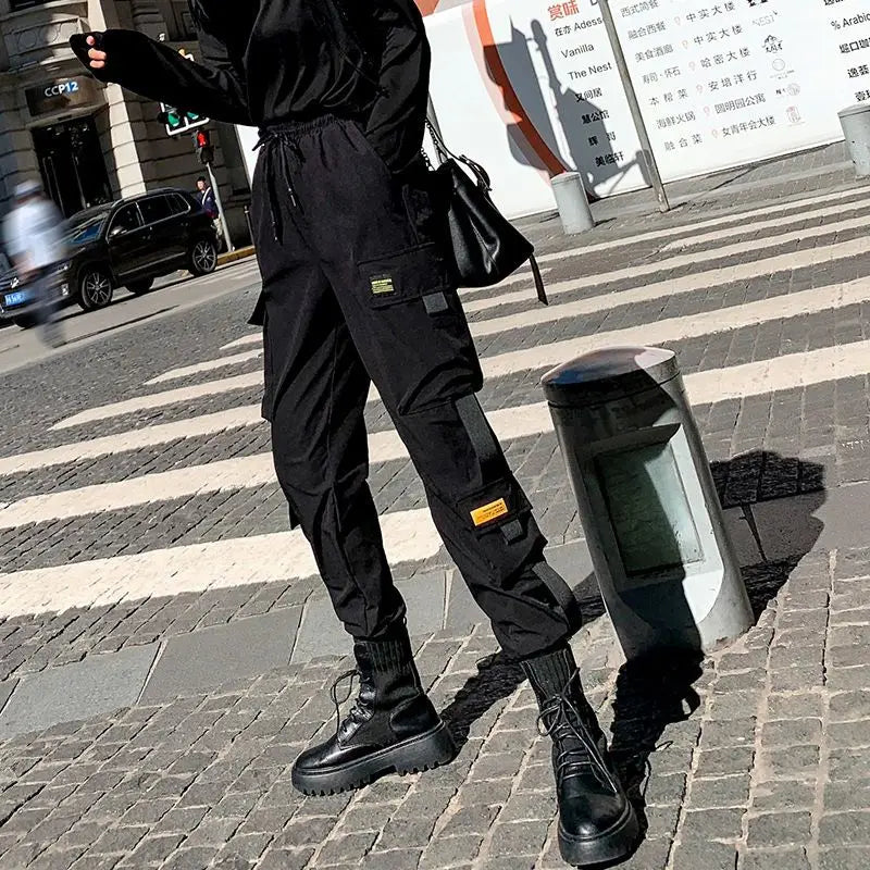 Pantalón Cargo Mujer Holgado - Pantalón Streetwear Hip Hop Casual