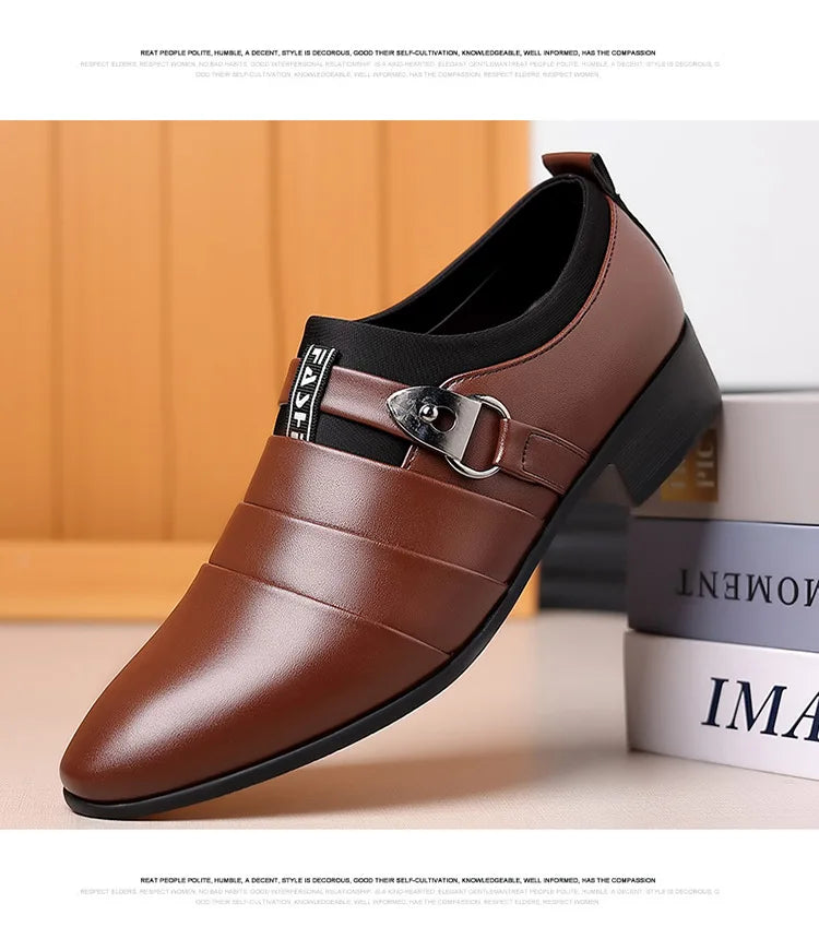 Zapatos Vestir Hombre Slip-On - Formales Boda Oficina Trabajo Loafers Elegantes