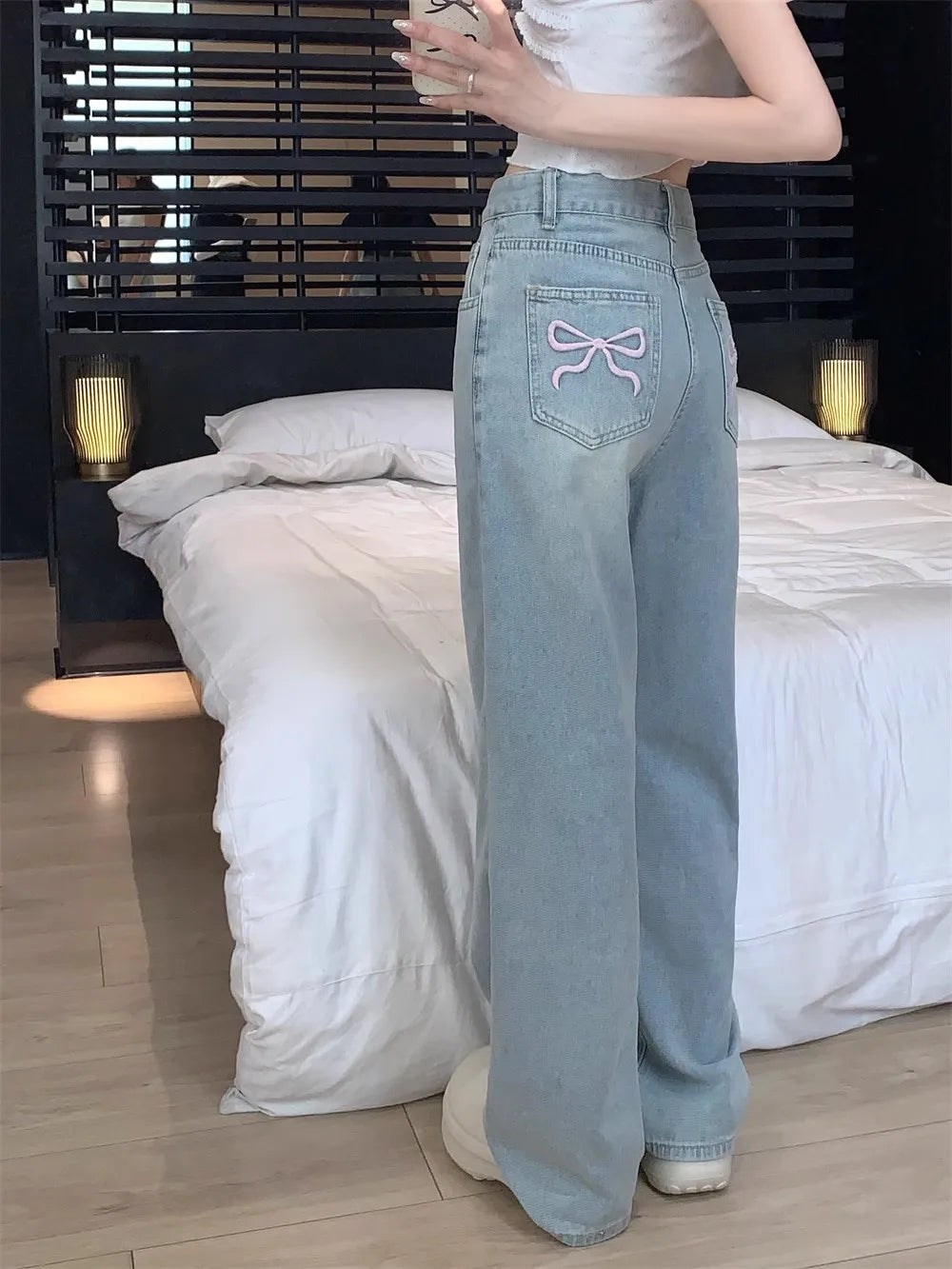 Jeans Rectos Mujer Adelgazantes - Pantalón Hong Kong Holgado