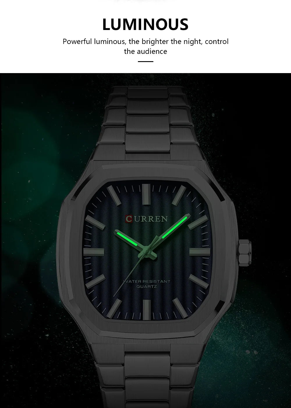 Reloj CURREN 8458 para Hombre - Cuarzo Business Resistente al Agua con Correa de Acero