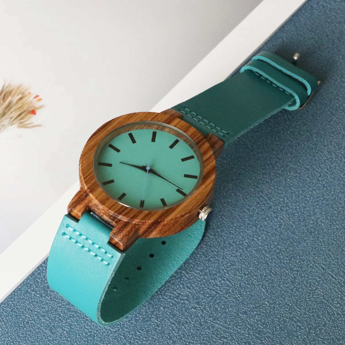 Reloj Madera Hombre y Mujer - Cuarzo Personalizable Unisex Ecológico