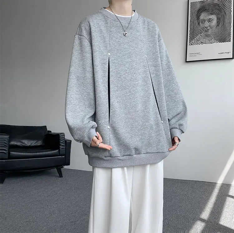 Sudadera Hombre Otoño Invierno - Hoodie Cuello Redondo Casual Outdoor