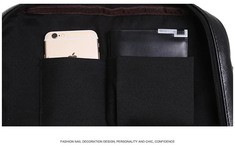 Mochila Cuero 2023 Alta Calidad Fashion - Estudiante Business Portátil Escolar Coreana