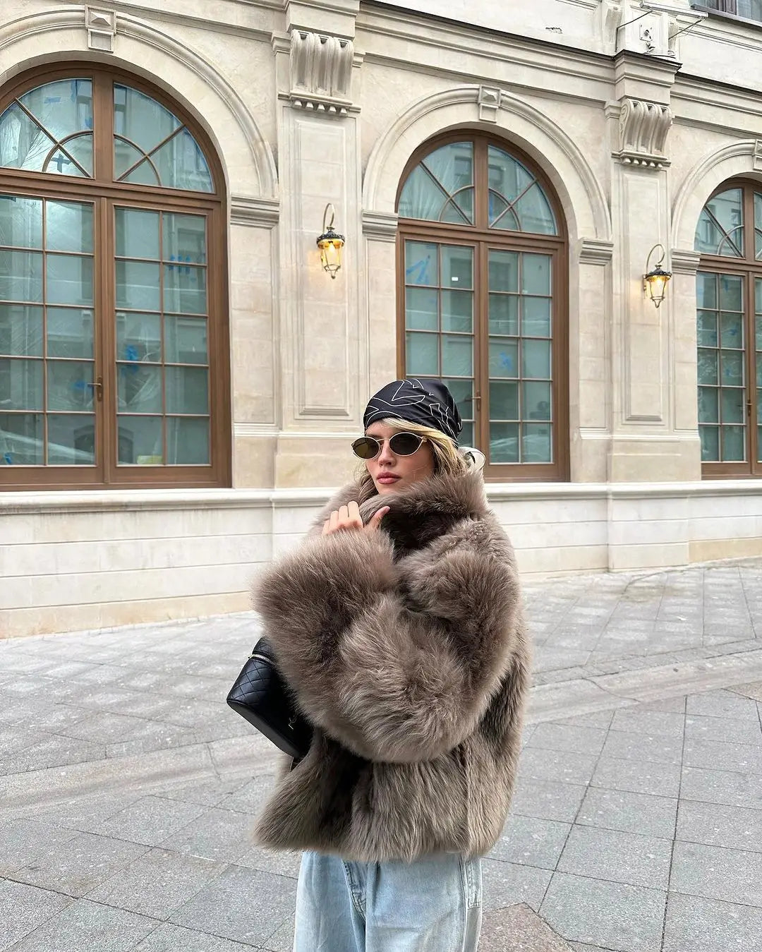 Chaqueta Piel Mujer Color Sólido - Chaqueta Cuello Alto Botón 2025