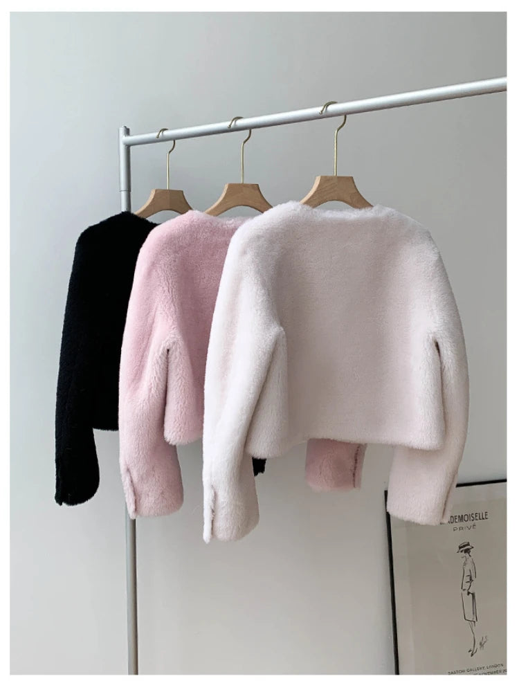 Chaqueta Piel Oveja Mujer Genuina - Chaqueta Shearling Cordero Invierno