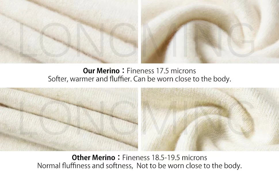 Suéter Mujer Lana Merino 100% - Jersey Cuello Alto Y2K Invierno