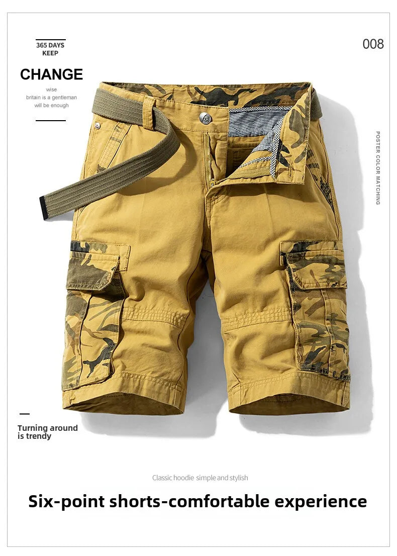 Shorts Trabajo Hombre Outdoor - Pantalones Casuales Senderismo Verano 2025