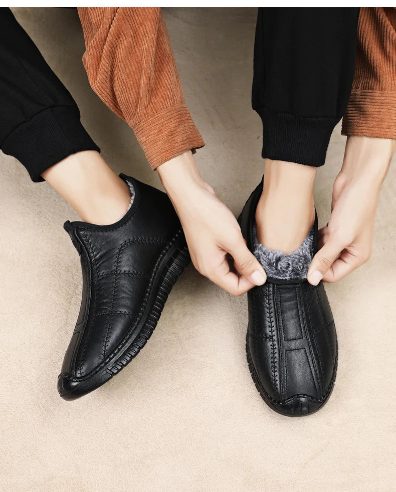 Botas Algodón Hombre Invierno 2025 - Cálidas Acolchadas Outdoor Antideslizantes Casual