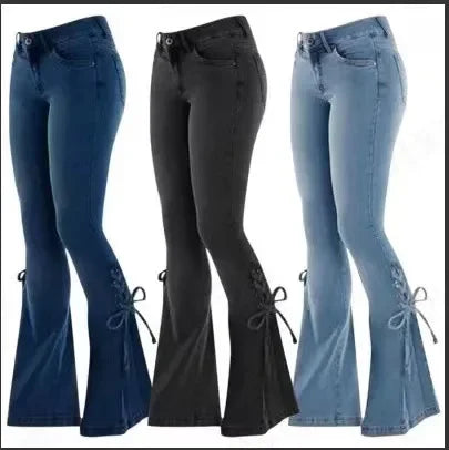 Jeans Acampanados Mujer Vintage - Pantalón Denim Streetwear 2025