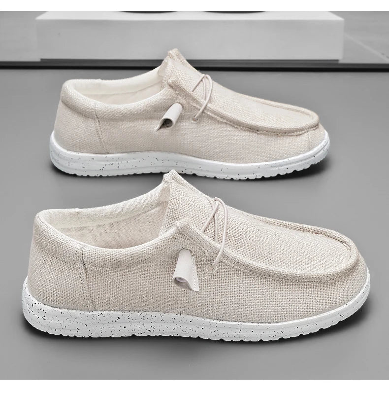 Zapatos Hombre Casual Transpirables - Ligeros Slip-On Planos Simples Cómodos Color Sólido Suela Suave Loafers