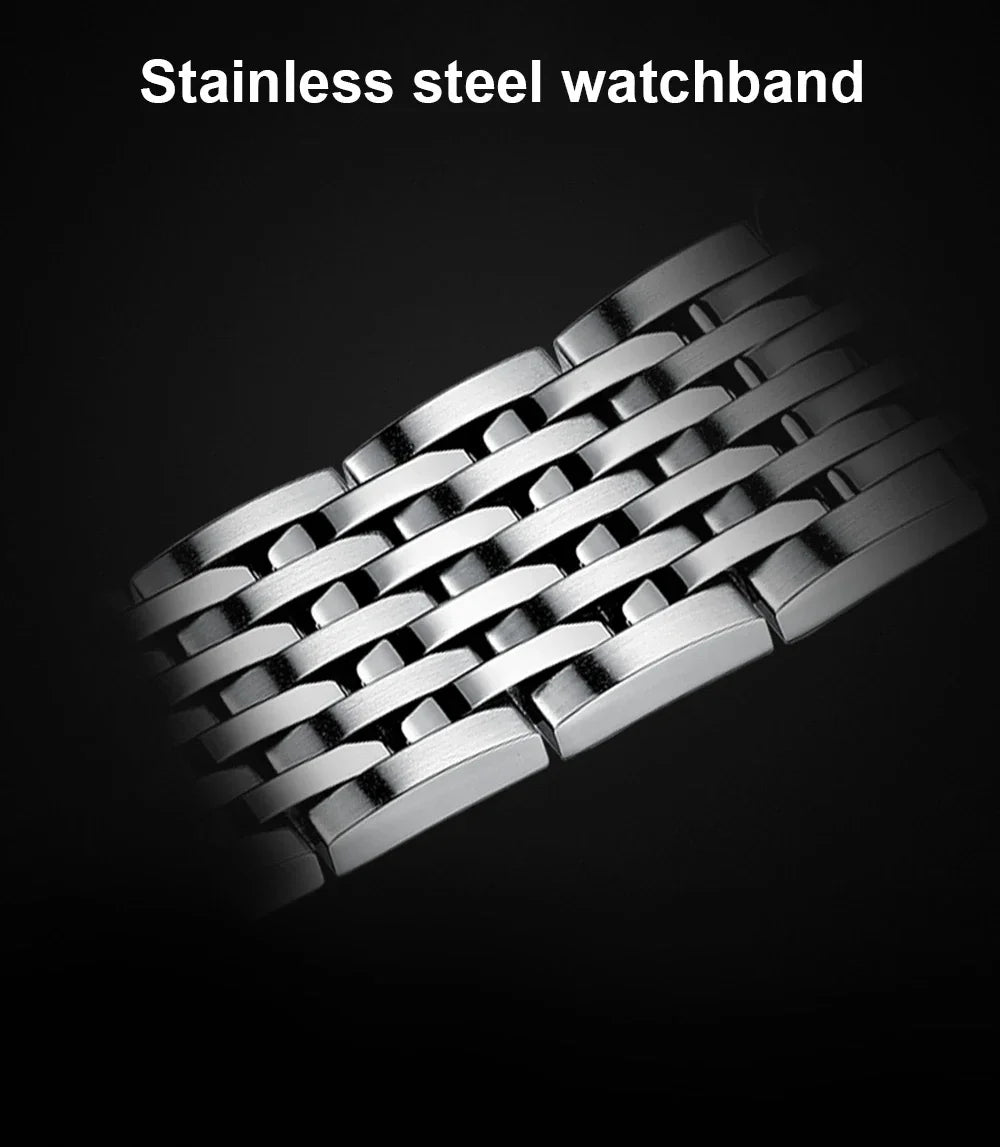 Reloj Mecánico Automático Business 2023 - Acero Inoxidable Luminoso Diseñador