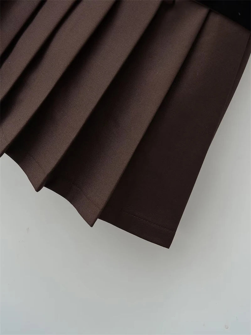 Falda Y2K Mujer Plisada Mini - Falda Cuadros Vintage Harajuku Preppy Lazo