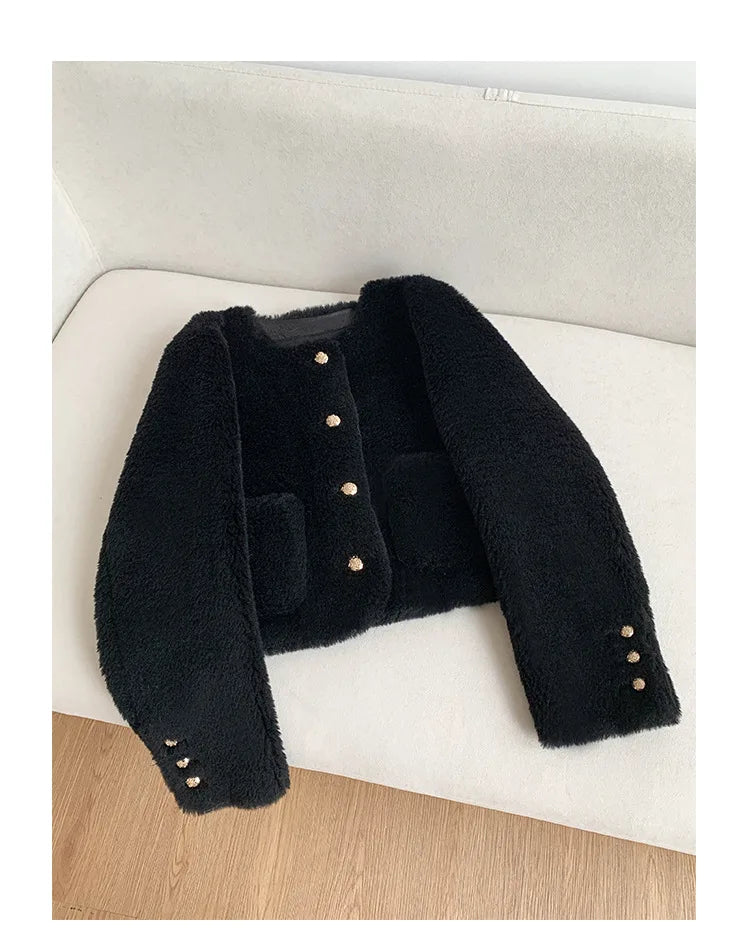 Chaqueta Piel Oveja Mujer Genuina - Chaqueta Shearling Cordero Invierno