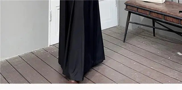 Falda Primavera Mujer Plisada Larga - Falda Color Sólido Elegante Coreana