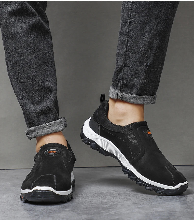 Zapatos Hombre Cómodos Casual - Walking Sneakers Slip-On Loafers Ligeros Mocasines