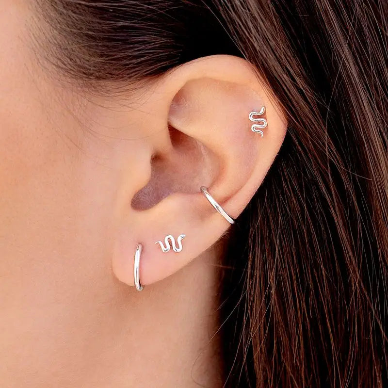 Pendientes Clip Dorado Minimalistas - Sin Perforación Cartílago Mujer