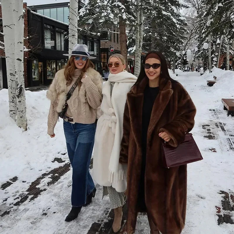 Abrigo Piel Sintética Mujer Marrón - Abrigo Eco High Street Otoño