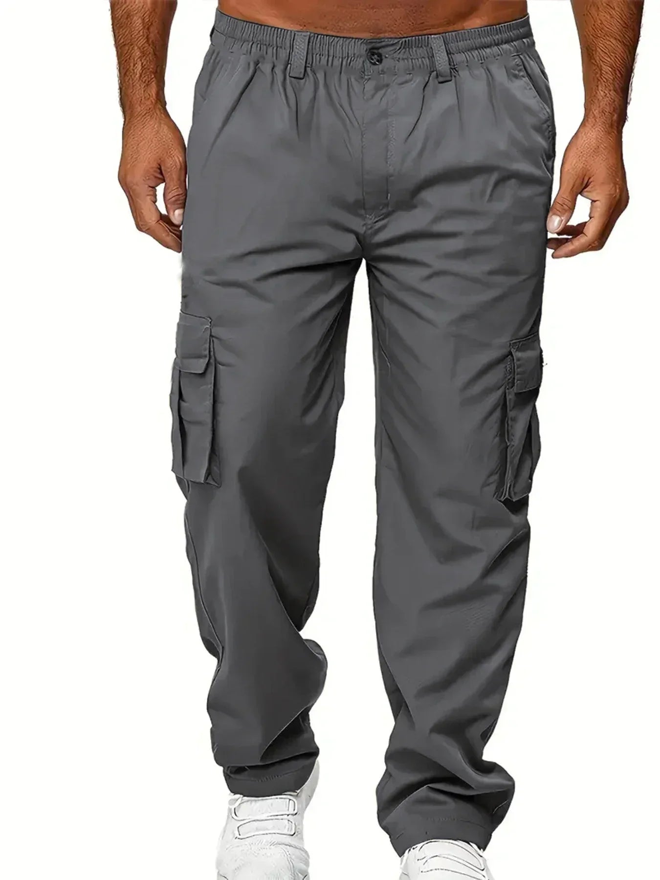 Pantalón Cargo Hombre Multibolsillos - Pantalón Casual Holgado Primavera