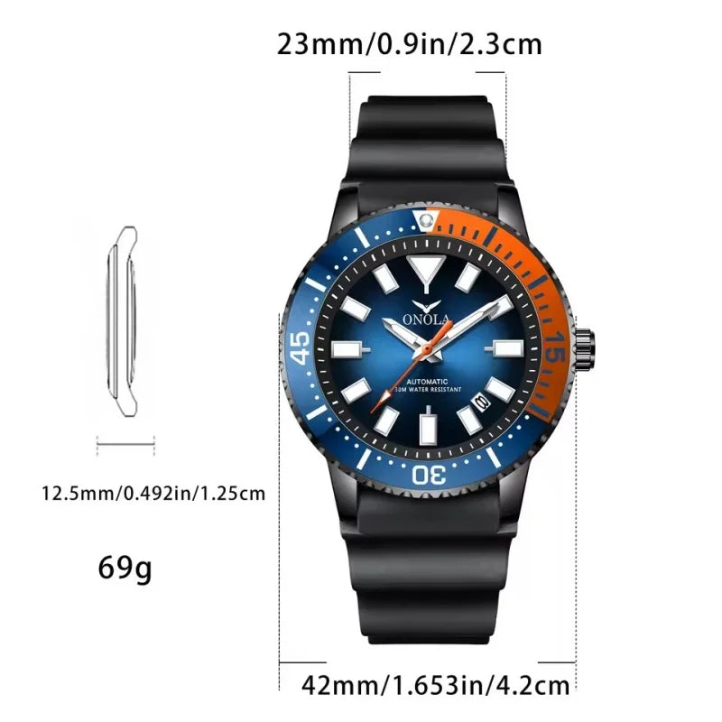 Reloj de Cuarzo ONOLA 3850 Premium para Hombre - Resistente al Agua con Calendario Luminoso