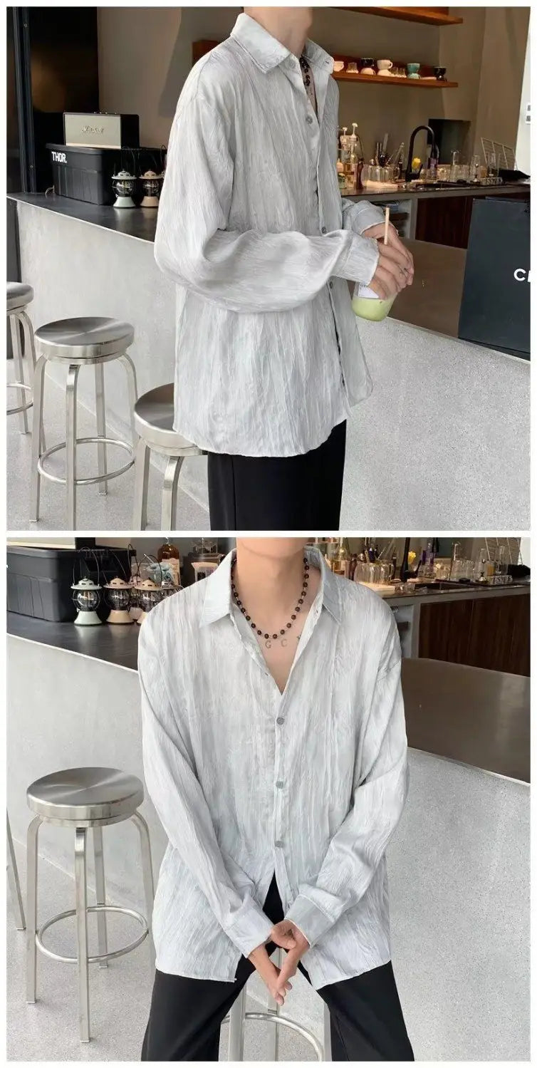 Camisa Hombre Casual Manga Larga Otoño - Protección Solar Marca Trendy