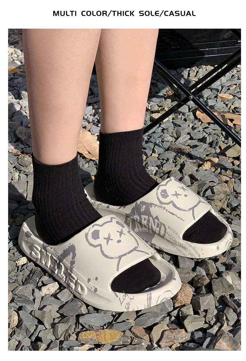 Chanclas Hombre Baño Verano - Pantuflas Interior Exterior Antideslizantes