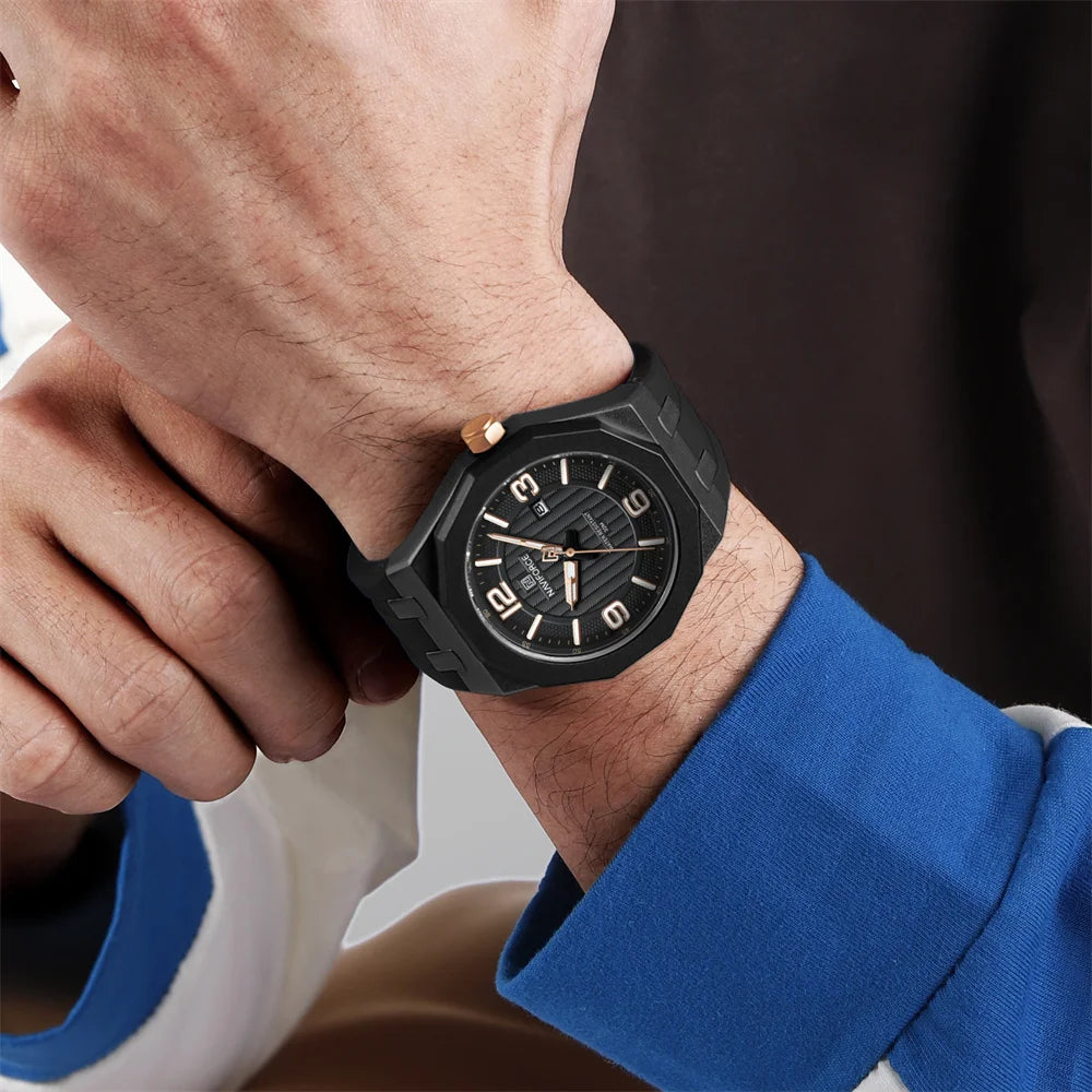 Reloj NAVIFORCE 8079 para Hombre - Cuarzo Fashion Resistente al Agua con Correa de Silicona