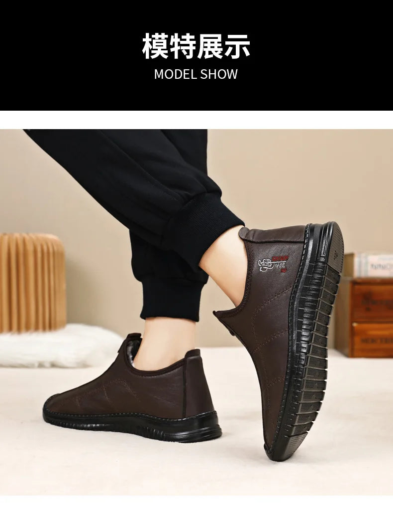 Botas Algodón Hombre Invierno 2025 - Cálidas Acolchadas Outdoor Antideslizantes Casual