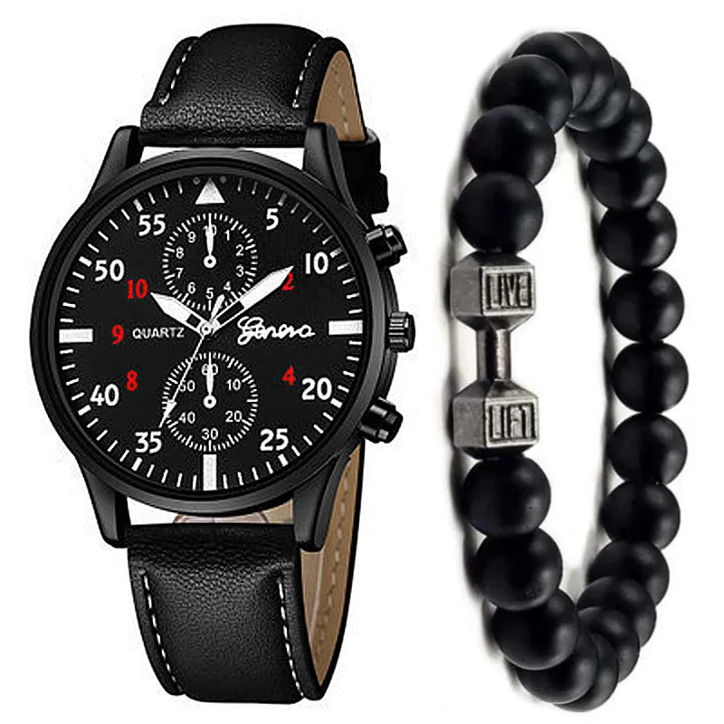 Reloj Hombre Cuero Marrón Luxury - Cuarzo Business Fashion Regalo Elegante