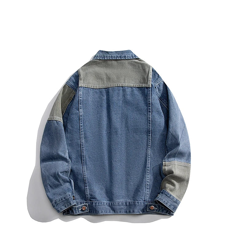 Chaqueta Denim Hombre Oversize - Jacket Jeans Hip Hop Japonés