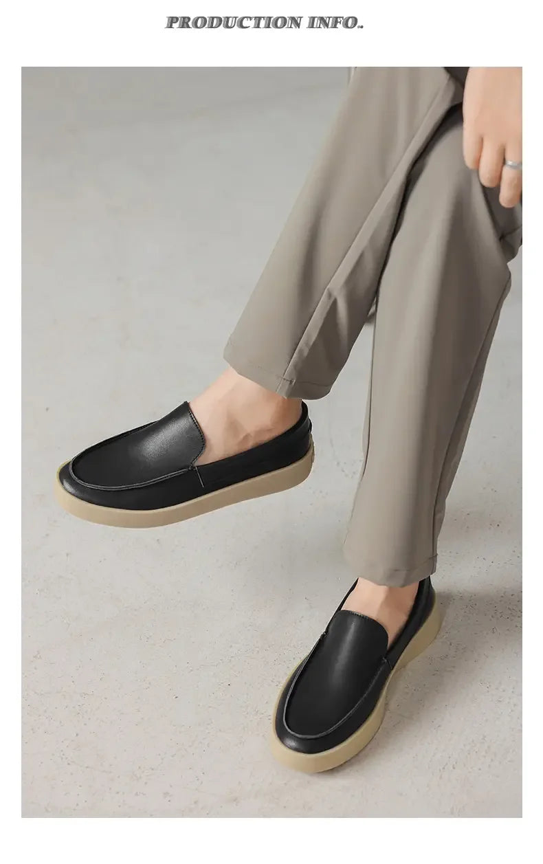 Zapatos Cuero Hombre Formales - Oxford Walking Ligeros Cómodos Suela Plana Fashion