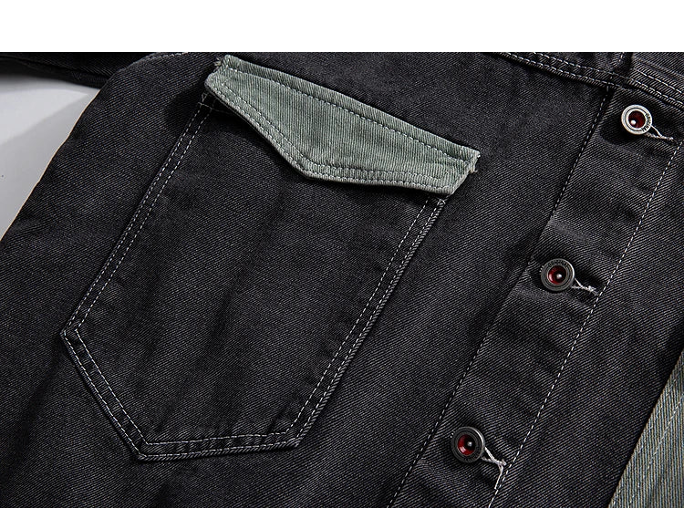 Chaqueta Denim Hombre Oversize - Jacket Jeans Hip Hop Japonés