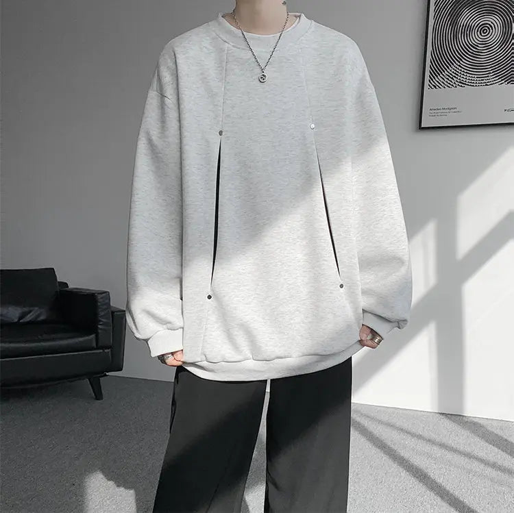 Sudadera Hombre Otoño Invierno - Hoodie Cuello Redondo Casual Outdoor