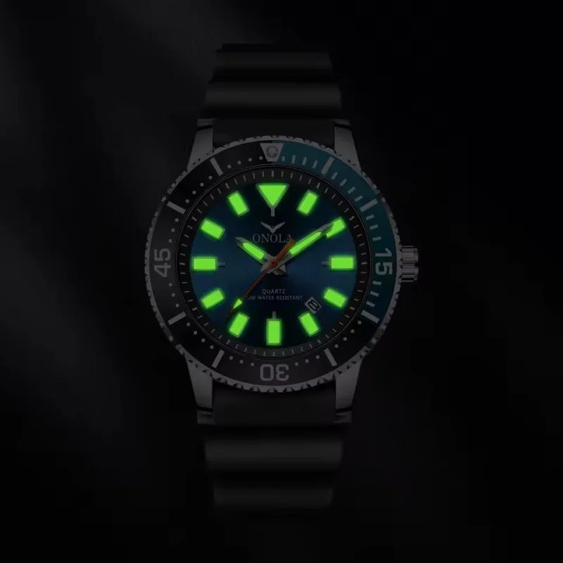 Reloj de Cuarzo ONOLA 3850 Premium para Hombre - Resistente al Agua con Calendario Luminoso