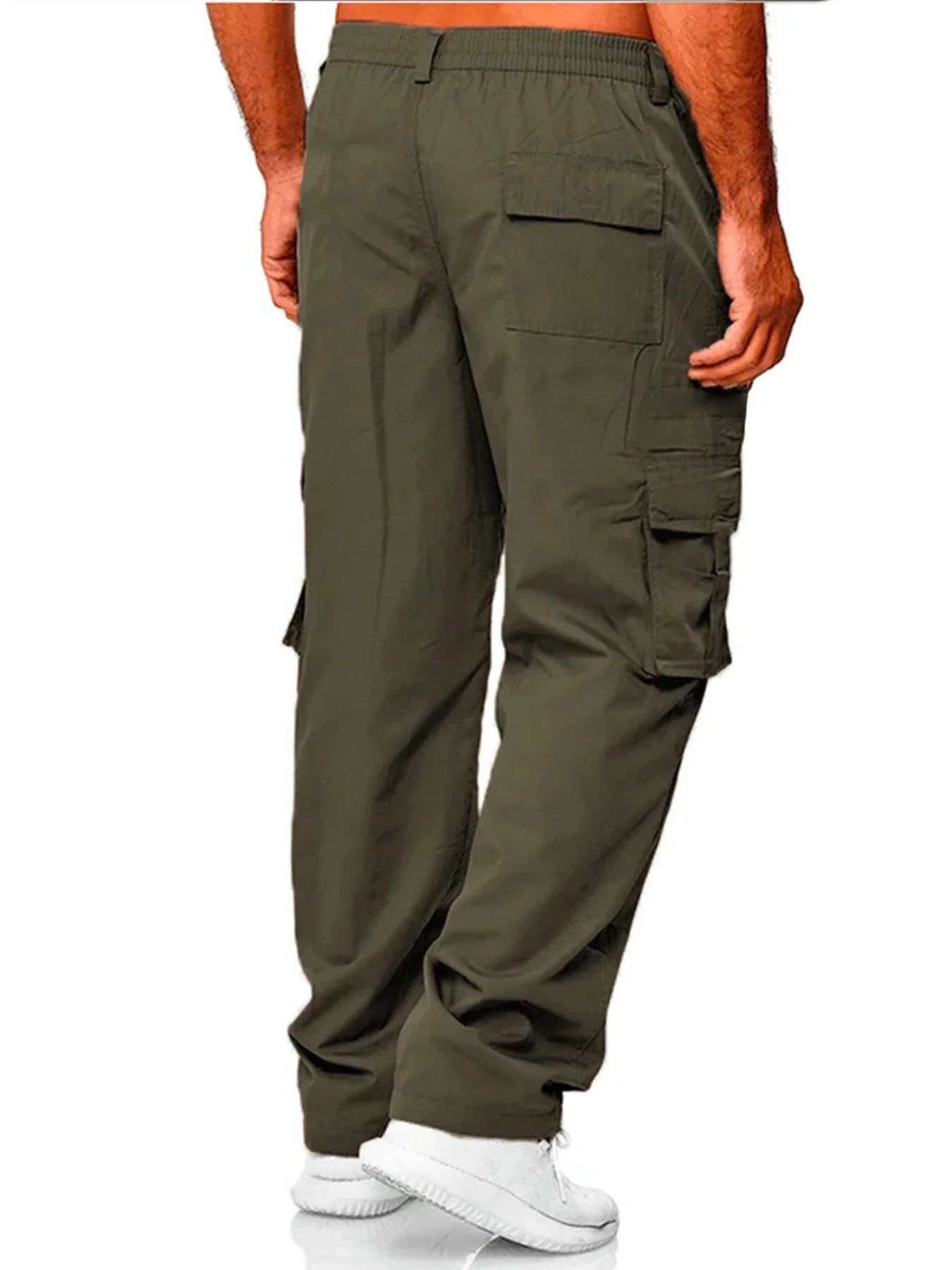 Pantalón Cargo Hombre Multibolsillos - Pantalón Casual Holgado Primavera