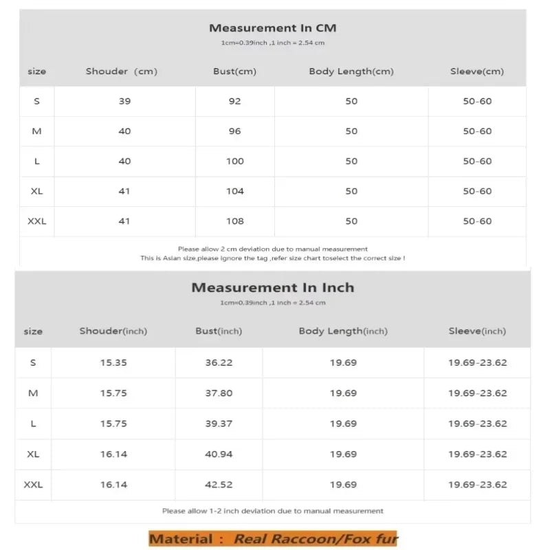 Abrigo Piel Zorro Mujer Invierno 2025 - Chaqueta Lujo Mapache Natural