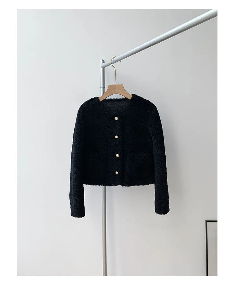 Chaqueta Piel Oveja Mujer Genuina - Chaqueta Shearling Cordero Invierno